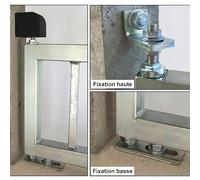 Pivot de portail acier seuil à cheviller - Fixation basse 1 trou - Carré 30x30 mm - Kit haut et bas