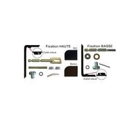 Pivot de portail bois avec seuil fixé à la résine - Kit fixation haute et basse