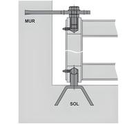 Pivot à sceller pour tube 35 x 35 mm TORBEL - série 435 - PIVOT.435