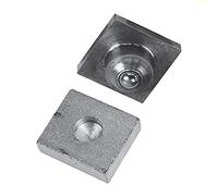 Pivot inférieur pour tube de 30x30mm à bille ou carré en acier grandes charges
