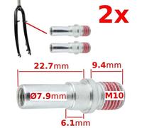 Pivot M10 Pour Porte Patin De Frein A Tige Cantilever Vis Fixation Velo Vtt Vtc Boss Bosses Multicolore