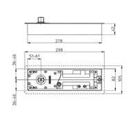 Pivot TS 500 NV force 3 axe rectangulaire sans arrêt GEZE 102 084