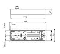 Pivot TS 500 NV force 3 axe rectangulaire sans arrêt GEZE 102 084