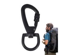 Pivotant Carabiner, Hooks Lourds | Carabiner Noir Portable avec Verrouillage | Clips Drapeau, clichés pour Les Yeux, Clips d'escalaen Montagne Robustes, Crochets à instantané pivotants pour Le ca