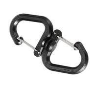 pivotant d'extérieur - Grand double clip de 7 x 3 cm, crochet POM robuste, portable rotatif à 360 ° en S | multi-usage pour équipement, sacs ou sacs à dos, chiens, camping