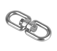 Pivotant en acier inoxydable - Anneau pivotant à 8 mots, rotation lisse, anneau pivotant en acier inoxydable 304, crochets pivotants à double extrémité pour balançoire d'arbre Web