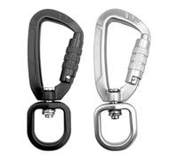 Pivotant, Mécanisme De Verrouillage Sécurisé, 3,9 X 0,9 X 9,1 Cm, Mousquetons Verrouillables en Aluminium, Clip d'escalade De Sécurité, Ou Escalade Camping Randonnée Hamac Salle De Sport Pê