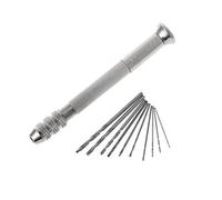 Pivotant pour broche à tête + 10 forets hélicoïdaux micro HSS pour bijoux et montres Hobby H