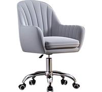 pivotante en Velours Gris Moderne Chaise de Bureau Ergonomique pour la Maison, Le Bureau Salon Coiffeuse et la Chambre Design rembourré élégant