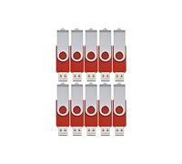 Pivotante Lot de 10 Clés USB 2.0 128MB(NOT 128 Go) Flash Drive Memory Stick Rouge