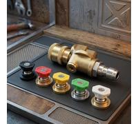 Pivoting Coupler 5 Gears 4500PSI Brass Nozzle Kit(B)