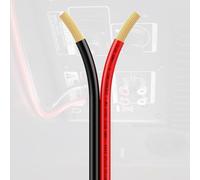 Piwaal Câble OFC 16AWG/1.3mm² - Bobine 100ft (2 x 30.48m) - Fil parallèle 2 conducteurs Rouge & Noir - Cuivre nu sans oxygène pour ampli voiture, bande LED, éclairage projecteur - Longue durée