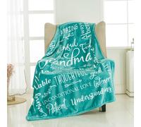 Piwaka Couverture pour Grand-mère - Coffret Cadeau de fête des mères et d'anniversaire pour Grand-mère de la Part des Petits-Enfants, jeté en Polaire Confortable pour Grand-mère, Grand-mère, Abuela