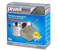 Piwel Boîte de 8 Tampons à Récurer Savon Citron Laine d'acier Extra-Fine