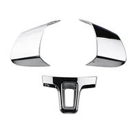 PIWINE Beau 3 Pièces/Ensemble Voiture Intérieur Autocollants ABS Chrome Volant Décoration pour Tiguan 2011 2012 2013 2014 2015 Accessoires (Color : 3)