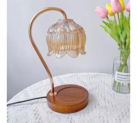 PIWINE Lampe Chauffe-Bougie, Lampe à Cire à Bougie à intensité Variable avec Ampoule, Lampe à Cire électrique pour Bougies parfumées, Compatible avec Les Petites et Grandes Bougies(A)