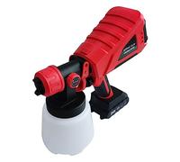 PIWINE Petit pulvérisateur de peinture électrique rechargeable sans fil portable automatique haute pression (rouge, batterie 24 V x 10)