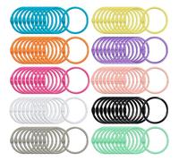 PIWOSGOL 100 Pièces Anneaux de Reliure 30mm Anneaux de Livre en Métal, Reliure à Livres Coloré Anneau Classeur pour Notebook Index Cards Album Planners Album Scrapbook