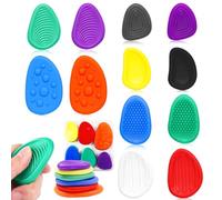 PIWOSGOL 12 Pièces Jouets sensoriels en Pierre, Jouet Anti Stress, Fidget Jouets, Jouet en Pierre d'inquiétude avec Texture Douce pour Enfants et Adultes, pour Stress, l'Anxiété, TDAH et l'Autisme