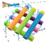 PIWOSGOL 6 Pcs Pistolets à Eau pour Enfants, 21.5cm Colorée Pistolet a Eau Mousse, Portée Jusqu'à 7 Mètres, Fusil a Eau pour Piscine, Jardin, Plage, Fête, Jeux d'eau Exterieur, Jeux Piscine Enfant