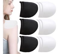 PIWOSGOL Épaulettes en Mousse Tampons, 6 Paires Epaulettes pour Femme et Homme, Éponge Épaulettes Amovibles, Epaulette Coudre Épaule, pour Vêtements Veste Blazer T-Shirt Accessoire Couture Noir/Blanc