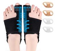 PIWOSGOL Lot de 2 correcteurs d'hallux valgus - Avec 4 séparateurs d'orteils - Pour redresser les orteils de jour et de nuit - Pour homme et femme