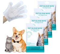 PIWOSGOL Lot de 24 Lingettes Hypoallergéniques pour Chien et Chat, Gants de Nettoyage pour Animaux, Toilettage Visage, Oreilles, Yeux et Pattes - Solution sans
