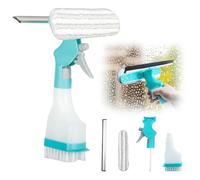 PIWOSGOL Raclette à vitres et Balai pulvérisateur 4 en 1, kit de Nettoyage des fenêtres, Nettoyeur de vitres avec Flacon pulvérisateur, pour fenêtres, Salle de Bain, Cuisine, Voiture, Miroir