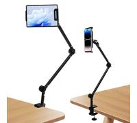 PIWOSGOL Support de tablette pour iPad, téléphone portable, tablette avec base en métal rotative à 360°, pour tous les appareils de 4,7 à 13 pouces