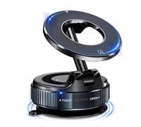 PIWOSGOL Support Téléphone Voiture Magnétique Ventouse, Porte Telephone Voiture Réglable à 360°, Compatible avec iPhone 16/15/14/13/12- pour Voiture/Miroir