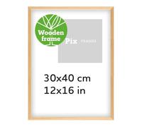 Pix FRAMES Cadre Photo 30x40 cm - Cadre Poster Bois - Décoration avec Vitres en Acrylique - Elégant à Suspendre et à Poser - Simple Portrait Moderne