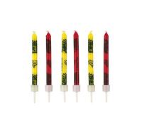 Pixar Bougies d'anniversaire avec Support, 81575, Vert/Rouge Taille Unique