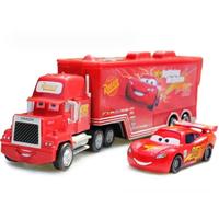 Pixar Cars 3 2 pièces Chick Hicks Lightning McQueen Uncle Container Truck 1:55 Diecast Metal Modle Jouet Cadeau d'anniversaire pour Enfants (NO.95)