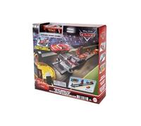 Disney Pixar Coffret Cars Piste Tremplin Piston Cup avec véhicule Flash McQueen, Piste de Plus de 50 cm de Long, Saut et Cascade, 2 façons de Jouer, JDJ02