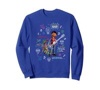 Pixar Coco Miguel And Dante With Colorful Doodles Sweatshirt, Unisexe pour adultes, Bleu Royal, XL