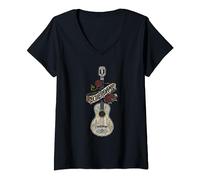 Pixar Coco Recuerdame Ernesto's Famous Guitar T-Shirt avec Col en V