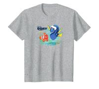 Pixar Finding Dory Nemo and Dory T-Shirt, Enfant, Gris Chiné, 2 ans