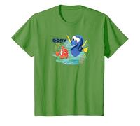 Pixar Finding Dory Nemo and Dory T-Shirt, Enfant, Herbe, 8 ans