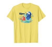 Pixar Finding Dory Nemo and Dory T-Shirt, Homme, Citron, M