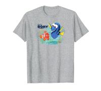Pixar Finding Dory Nemo and Dory T-Shirt, Homme, Gris Chiné, 5XL