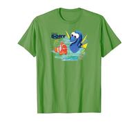 Pixar Finding Dory Nemo and Dory T-Shirt, Homme, Herbe, XXL