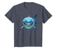 Pixar Finding Nemo Bruce Shark Smile T-Shirt, Enfant, Bleu Chiné, 3 ans