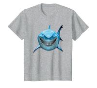 Pixar Finding Nemo Bruce Shark Smile T-Shirt, Enfant, Gris Chiné, 12 ans