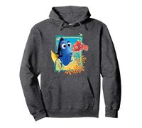 Pixar Finding Nemo Dory Nemo Sweat à Capuche, Unisexe pour adultes, Chiné Foncé, XXL
