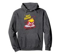 Pixar Inside Out 2 Anger Sweat à Capuche, Unisexe pour adultes, Chiné Foncé, M