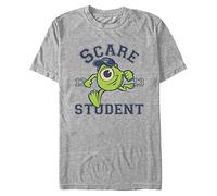 Pixar T-Shirt Unisexe Monster's Inc-Scare Student Organic à Manches Courtes Gris chiné Taille L, Mélange de Gris., L