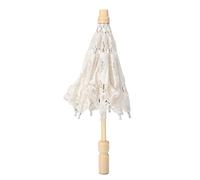 PIXAXOHH Parasol brodé de Fleurs en Dentelle Faite Main, Parapluie pour séance Photo de la mariée (L)