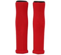 PIXAXOHH Poignées de guidon de vélo ergonomiques, pour VTT, matériau éponge de haute qualité, sans odeur, antimicrobien, conception à double ouverture, toucher doux, forme (Rouge)