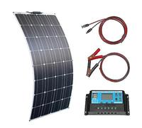 PixCy 300w Kit Panneau Solaire Panneaux Solaires Souple Photovoltaïque Monocristallin Module Contrôleur pour Camping-Car, Bateau, Toit