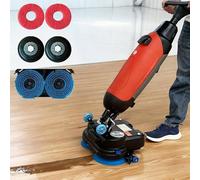 PixCy Autolaveuse Professionnelle Compacte,Nettoyeur Et Laveuse Sols,2 Brosses Motorisées 45 Cm & Réservoirs Séparés 4L/6L,36V 10,5Ah Batterie,pour Carrelage & Sols Durs,Efficace Red